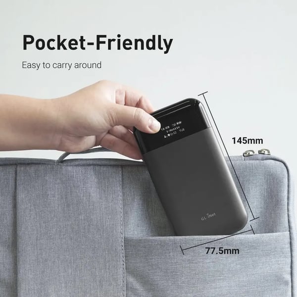 4G LTE-router, dual-band Wi-Fi, 1TB MicroSD-understøttelse, bærbart design