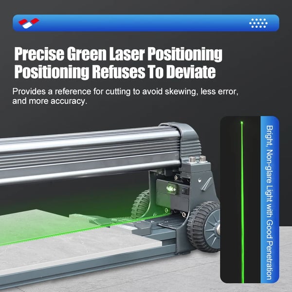 Fliseklipper, Laser Infrarød Guide, Manuel Betjening,1200mm