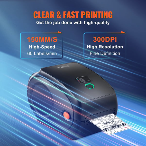 Tarratulostin, Bluetooth/USB-yhteys, 300 DPI -resoluutio,300dpi