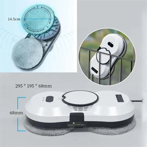 Vinduespudserrobot, Trådløs Betjening, Smart Navigation,5600Pa
