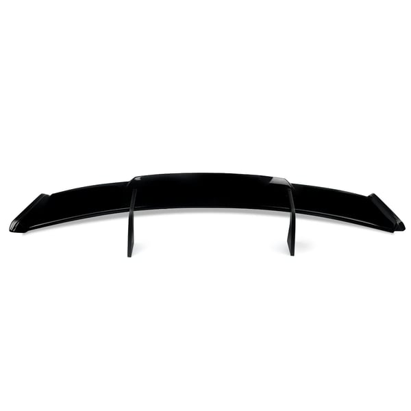Bagagerums Spoiler, High-Kick GT Stil, Blank Sort, Bolt-On Installation,Glansfuld Sort