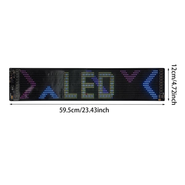 Fleksibel LED-skærm, APP-kontrol, RGB-belysning, bærbart design