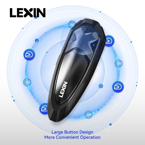 Intercom Bluetooth Headset, 10-rytter støtte, IP67 vandtæt,Enkelt pakke 1PC