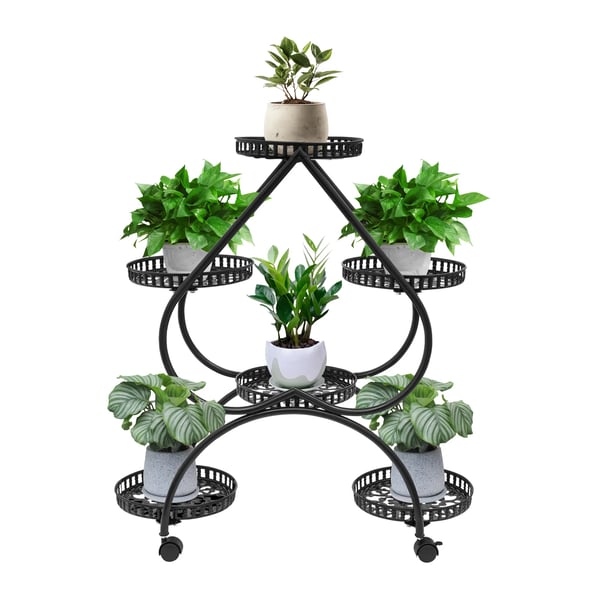 Plantebord, Multi-niveau Design, Robust Jernkonstruktion,sort