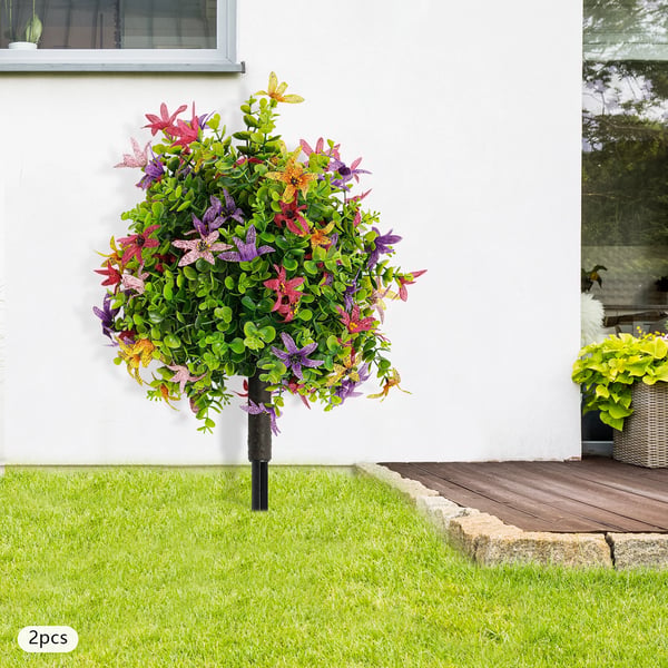 Kunstige Blomst Stakes, Vejrbestandige, Nem Installation,MULTI