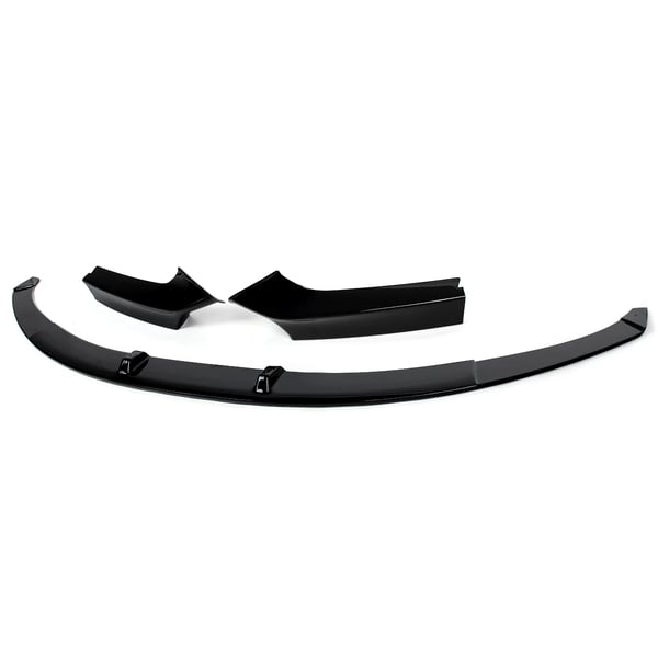 Front Splitter Lip, Til To Serie Coupe/Convertible, Højkvalitets ABS,Glansfuld Sort