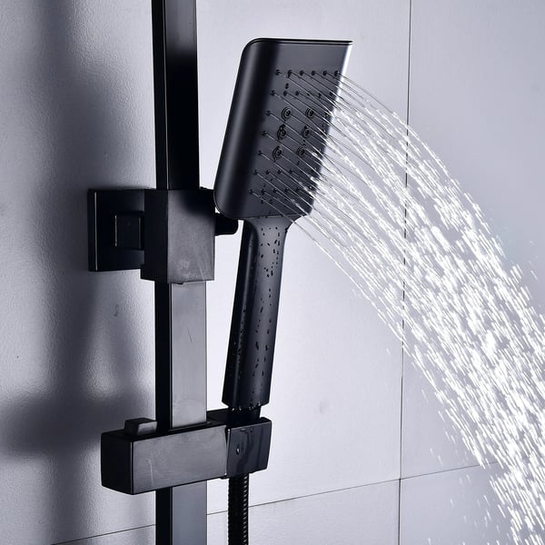 Duschsystem, Termostatisk Kontroll, Vattenbesparande Design,svart