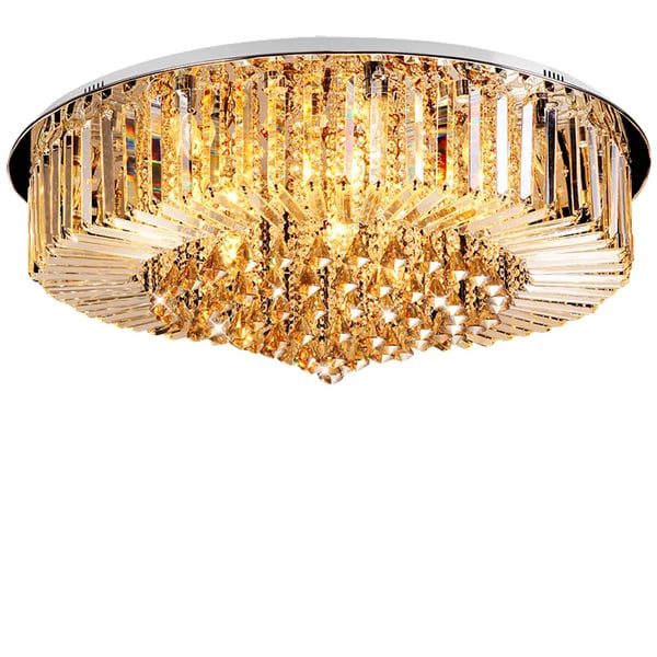 Loftlampe, Moderne Luksus Krystalglas, Rund LED Indbygningslampe, 50 cm Diameter,Klar