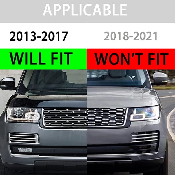 Front Bumper Gitter, Kompatibel med Range Rover L405 (2013-2017), Holdbar ABS Plastik,som vist