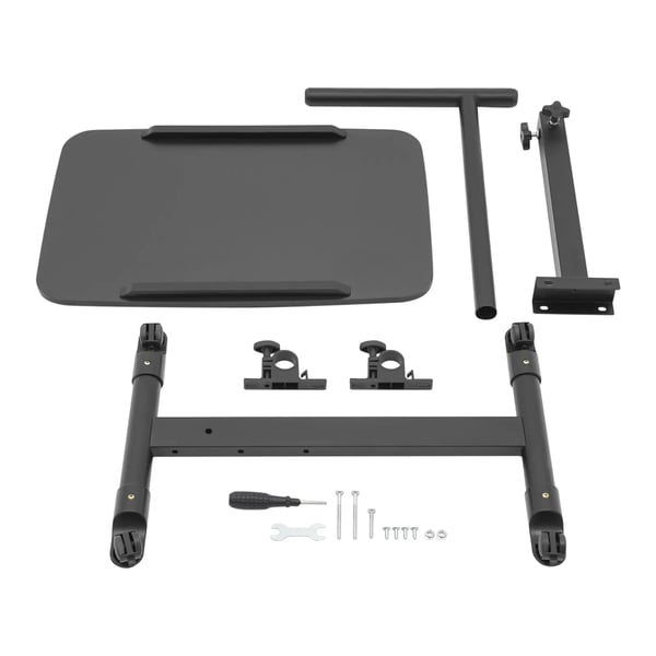 Mobil Stående Skrivebord, Justerbar Højde, Rullende Design,sort
