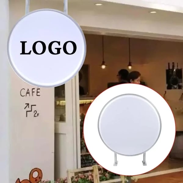 LED Dobbelt-Sidet Rund Lysboks, Moderne Design, Energi Effektiv,HVID