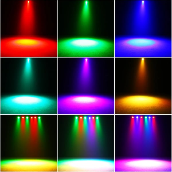 Scene Lys, 20W Effekt, RGB Farveskift, Vandtæt Design,EU stik 2PCS