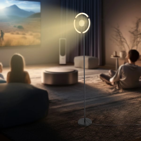 LED Gulvlampe, 3600 Lumen, RGBW Farver, Justerbar Højde, Fjernbetjening, Velegnet til Fotografi