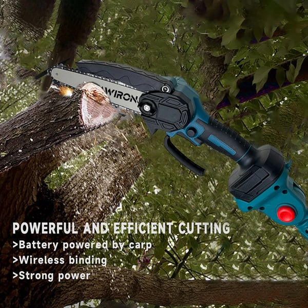 2-i-1 Sladdlös Stångsåg, Kompakt Design, Ergonomiskt Handtag, med 2 batterier, 6 tum