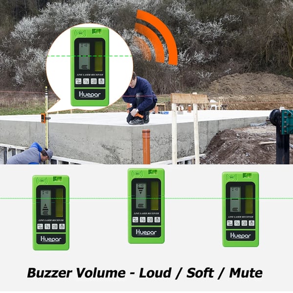 Laser Modtager, Dobbelt LCD Skærm, Arbejdsafstand 130ft-200ft,LR-5RG