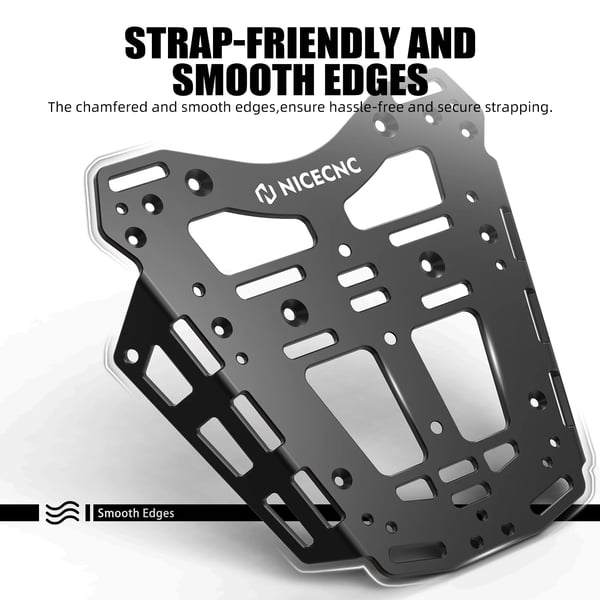 Bagagerack bagpå, lavprofil design, holdbar aluminiumkonstruktion,sort
