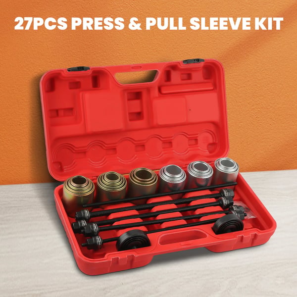 Universal Pull Press Sleeve Kit, 26 Stykker, Højkulstofstål, Egnet til Forskellige Køretøjer
