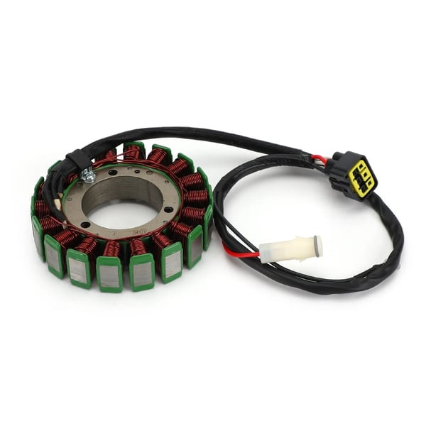 Generatorstator, højkvalitets kobber, 58 mm indre diameter, 129,8 mm ydre diameter, 7 stik, 18 poler