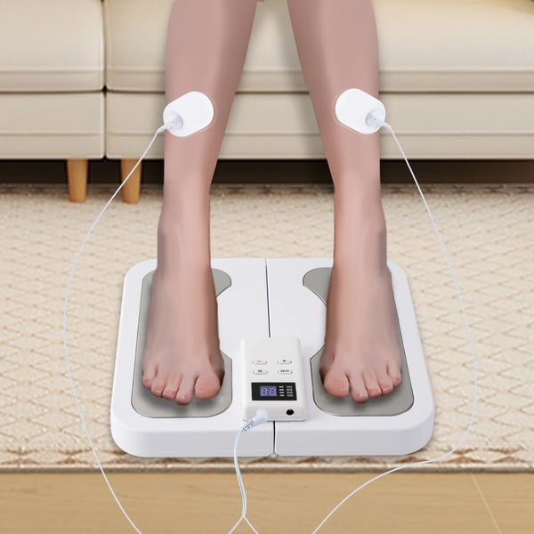 Fodmassageapparat, EMS-teknologi, 6 massageindstillinger,HVID, 220 V, EU Stik