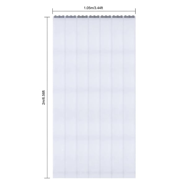 PVC Klar Stripsgardin, Holdbart Materiale, Nem Installation,Gennemsigtig