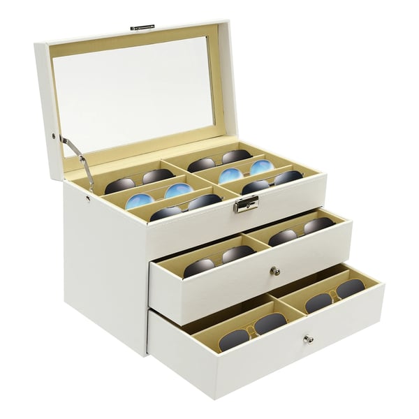 Solsikker Organizer, 18 Pladser, Holdbar Opbevaringskasse,HVID