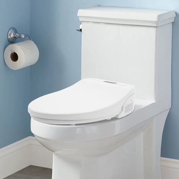 Bidet Toilet Seat, V-formet, Ledningsført Elektrisk,HVID, EU Stik, 220V