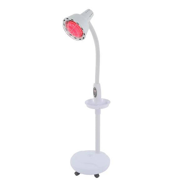 Infrarød Varmlampe, Smertelindring, Justerbar Højde,Hvid
