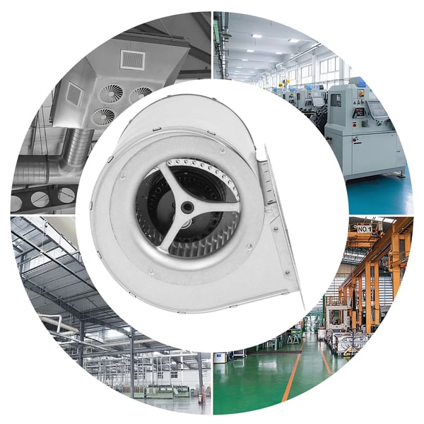 Centrifugal Blæser, 300W Effekt, 1300rpm Hastighed,EU, Sølv