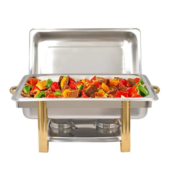 Chafing Dish, Ruostumaton Teräs, 2.38 Gallona, Irrotettavat Polttoainepidikkeet, Kestävä Rakenne, Helppo Puhdistus