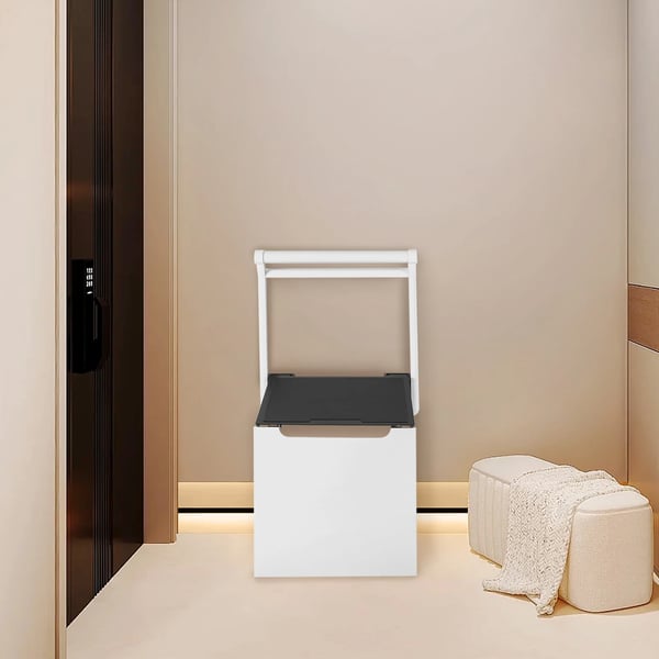 Foldbar brusebænk, aluminiumlegering, 150 kg vægtkapacitet, 42 x 47 x 10 cm, ergonomisk design, pladsbesparende foldbar