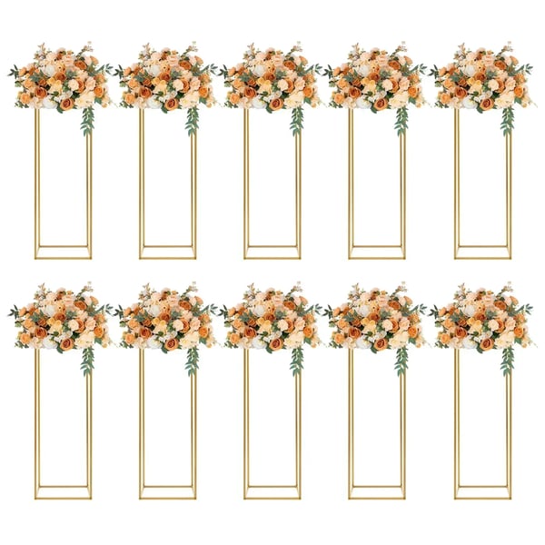 Bryllupsblomsterstand, Robust metal konstruktion, Elegant guld finish,M, Guld