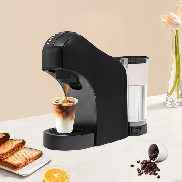 Kapselkaffemaskine, 20Bar Tryk, 800ml Vandtank,Sort