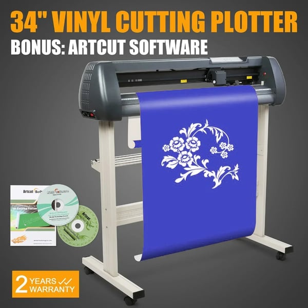 Vinylskærer, Skærebredde 31,44 tommer, Maksimal hastighed 0,48-31,50 tommer/s, Maksimalt tryk 10-500g, Kompatibel med Artcut og Signmaster