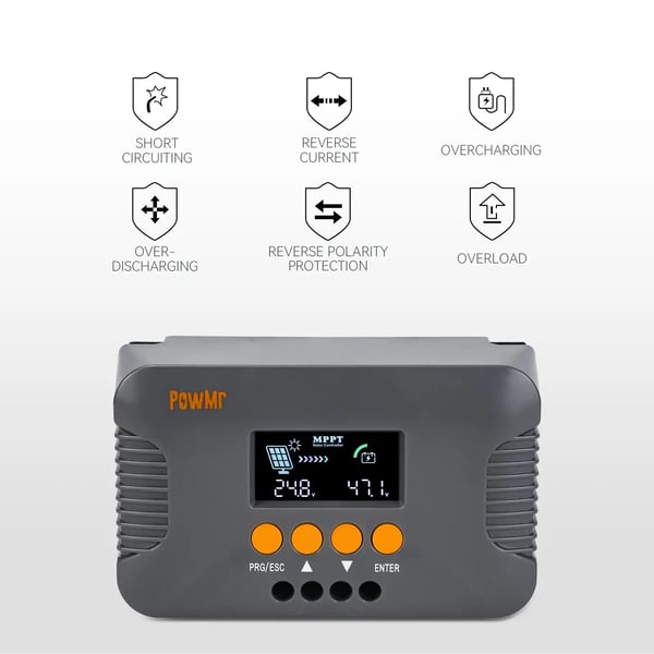 Solcellelader, MPPT, Boost Spændingsfunktionalitet,MPPT 10A-Boost
