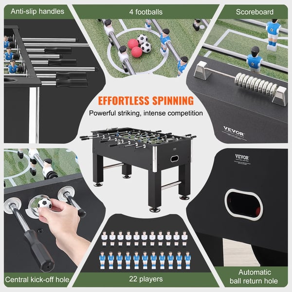 Fusballbord, Modern Design, Lätt Montering,55in