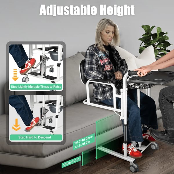 Bærbar transportstol, hydraulisk patientløfter, overførselshjælp, kapacitet 150 kg