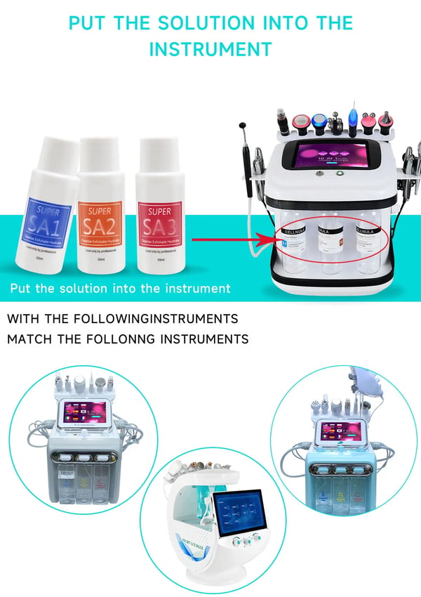 Aqua Peeling -ratkaisu, 3 pulloa 30 ml, ihon nuorentaminen, kosteuttava kaava,3 pulloa 30 ml
