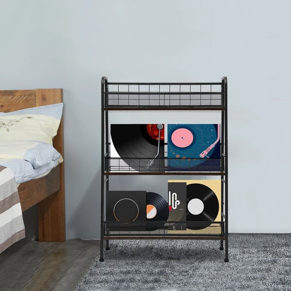 Registreringsförvaringsställ, Tre-nivådesign, Modern stil,svart