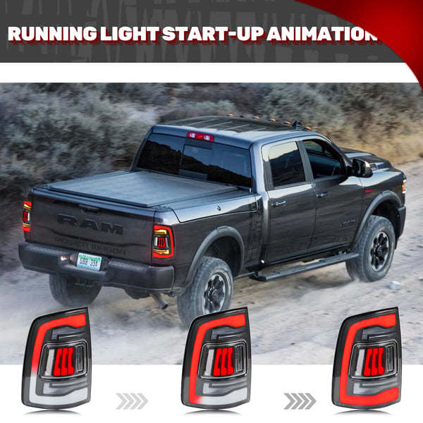 LED Baglygter, 12 V, 35 W, 3400 LM, Kompatibilitet med Dodge Ram 2009-2018 1500 2500 3500, Vandtæt