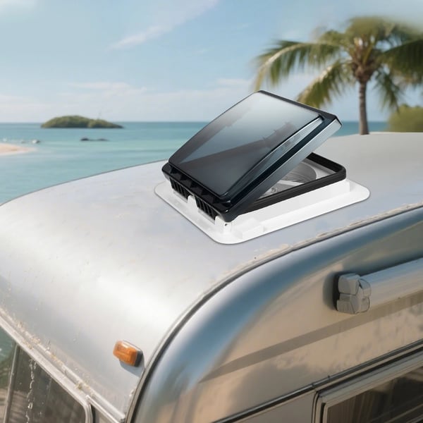 RV Ventilationsvifte, Integreret LED-lys, Vandtæt Design,HVID