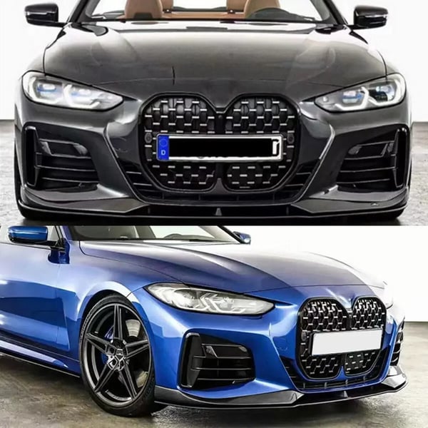 Front Bumper Lip, Glansfuld Finish, Aerodynamisk Design,Glansende Sort
