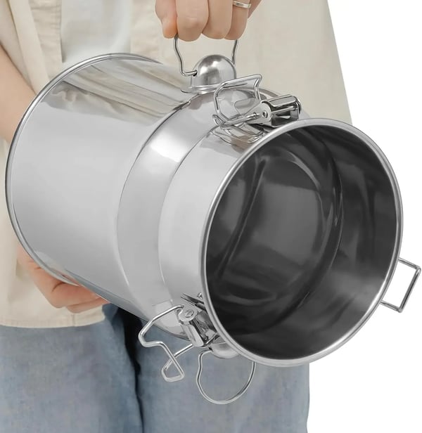 Mælkefad, 4L kapacitet, tætsluttende design,Sølv