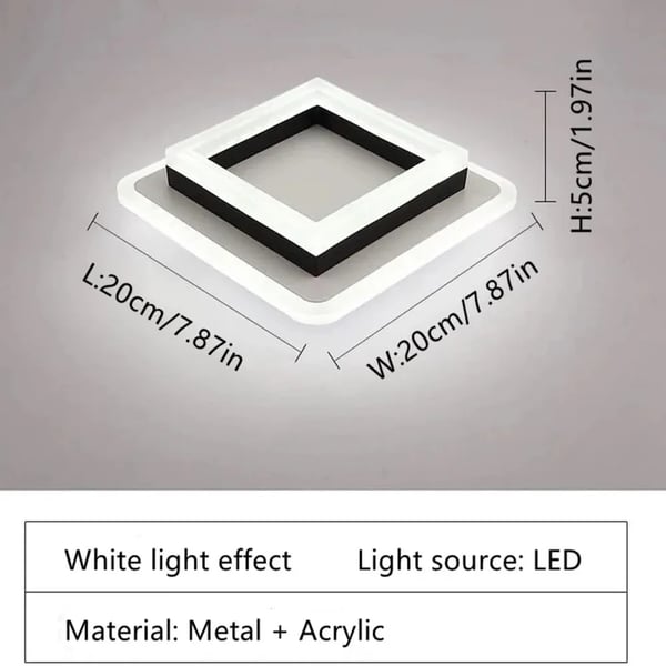 LED Taklampa, Modern Design, Enkel Installation,VIT