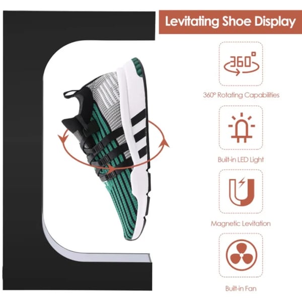 Sko Display Stativ, Magnetisk Levitation, 360-Graders Rotation,EU stik 220V