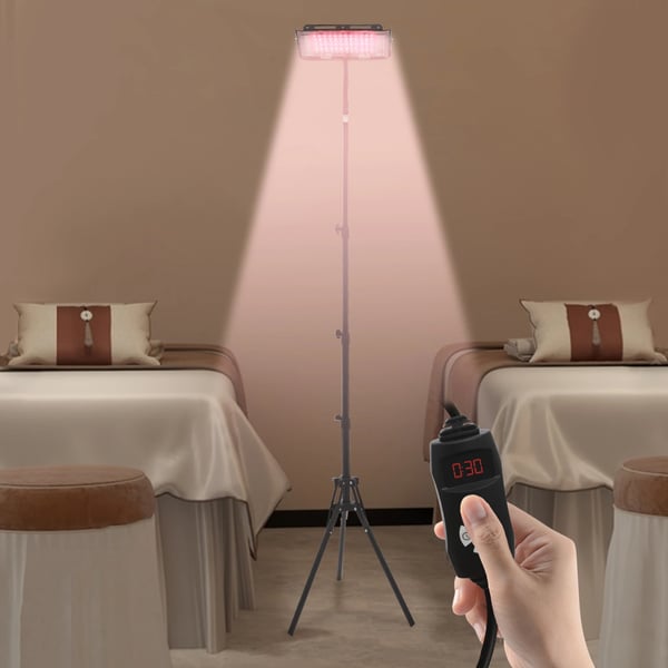 Infrarød lampe, justerbar højde, 360° rotation, LED lys terapi
