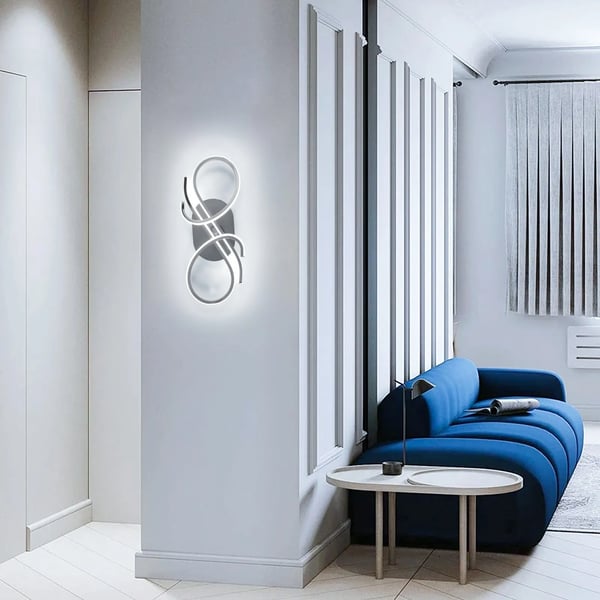 Loftlampe, 36W, Aluminium + Jern, Hvidt Lys (6500K), Energi Effektiv, Overflademonteret