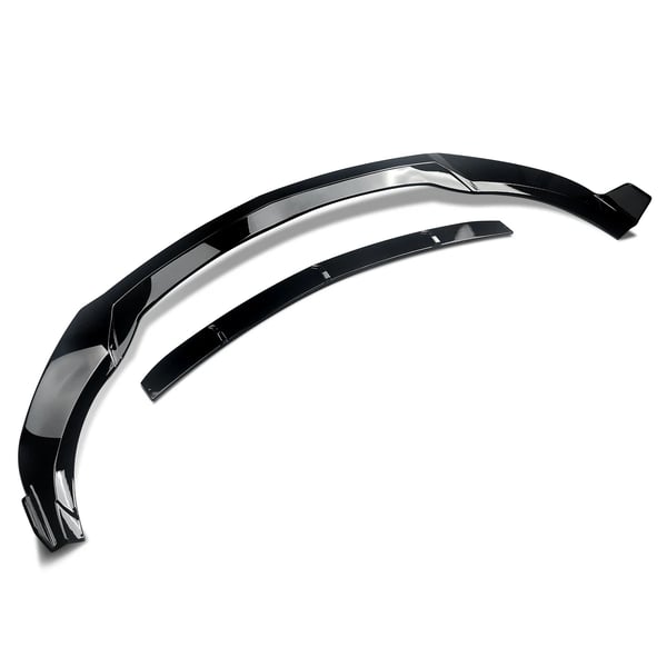 Front Bumper Splitter Lip, Kompatibel med AMG Line Modeller, Holdbart ABS Materiale,Glansende sort