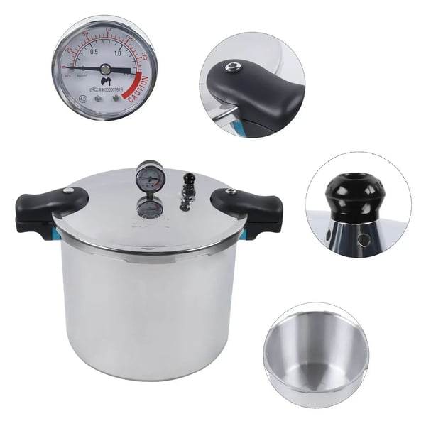 Aluminiumlegering Trykkoger, Stor Kapacitet 23Qt, Hurtig Madlavning, 90Kpa, Sikkerhedsfunktioner