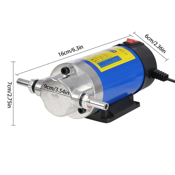 Motorolieoverførselspumpe, 100W, 12V Strømforsyning Kompatibel, Flow Rate 0,22-0,88 Gal/Min, Holdbart Materiale, Kompakt Design