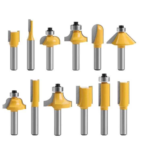 Router Bits Sæt, 24 Stykker, 8mm Skaft Kompatibilitet,1 Sæt